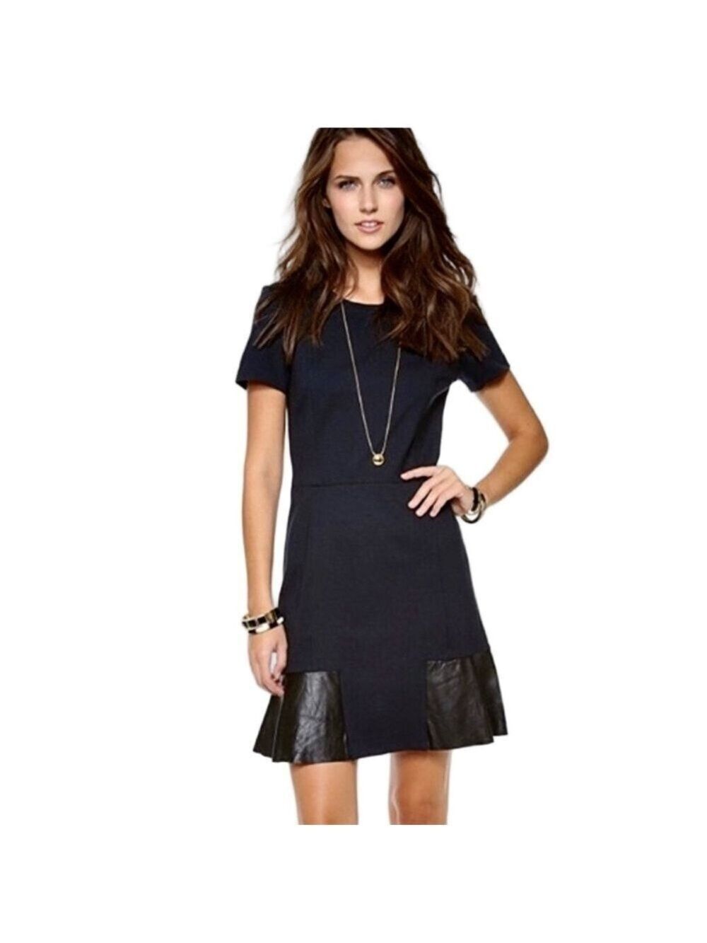 CLUB MONACO ‘Jane’ Dress with leather hem